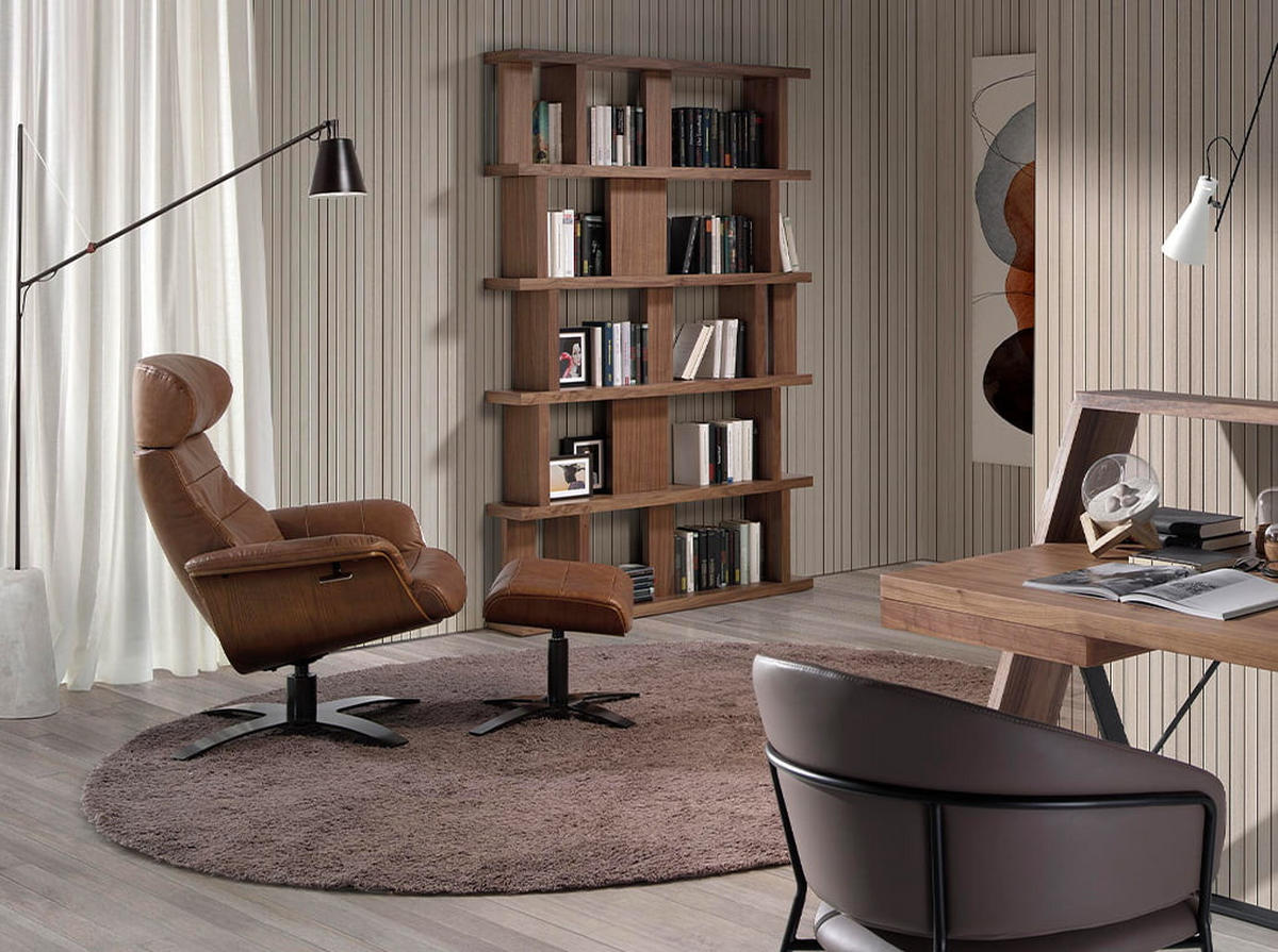 HOCKER Leder Braun , Grau 52 /42 /39 cm - Dunkelgrau/Braun, Leder (52/39/42cm) - ANGEL CERDA