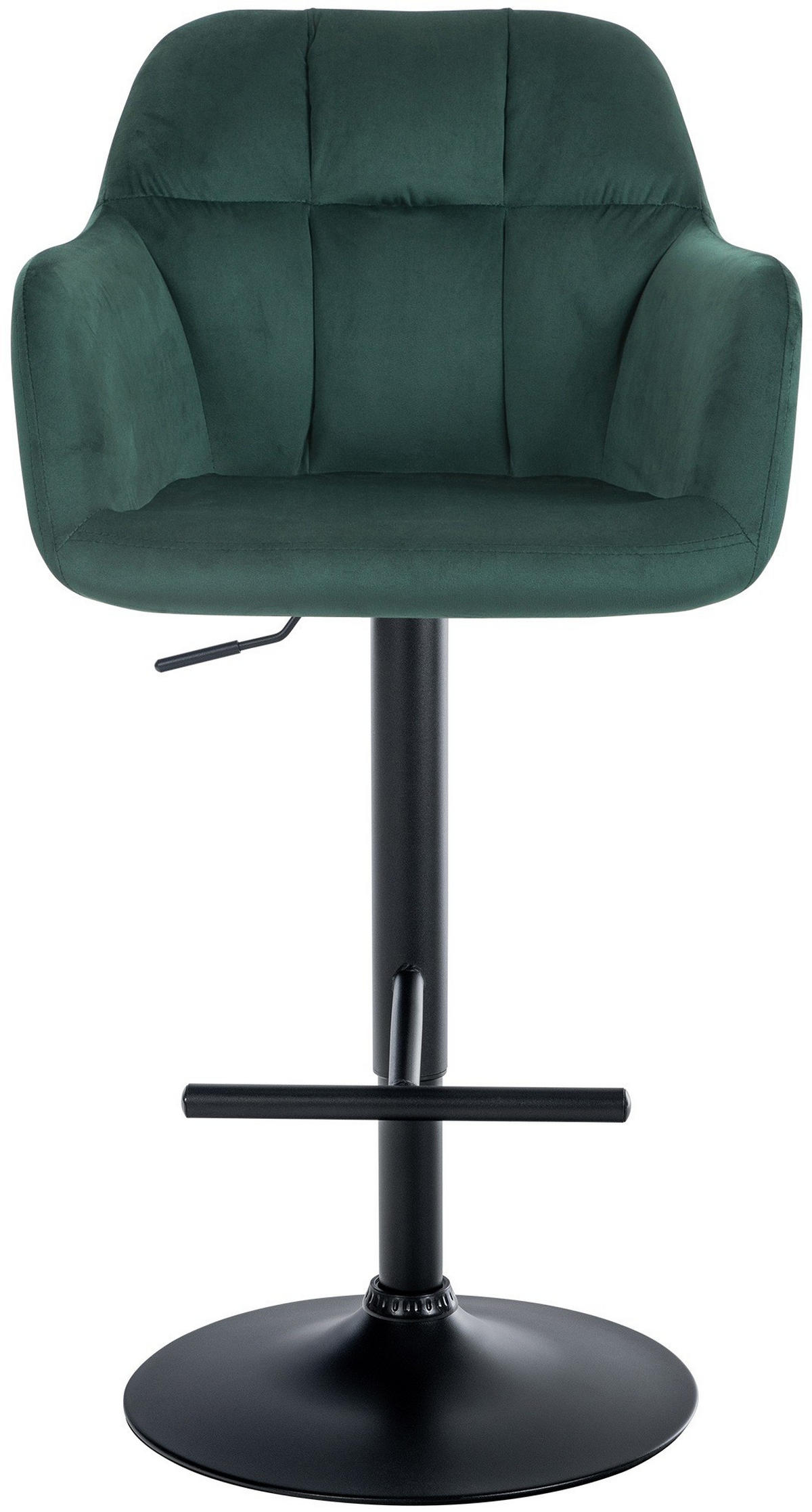 BARHOCKER Natoma Samt 97-118x57x59 cm grün - Grün, Textil (57/97/59cm) - furnicato