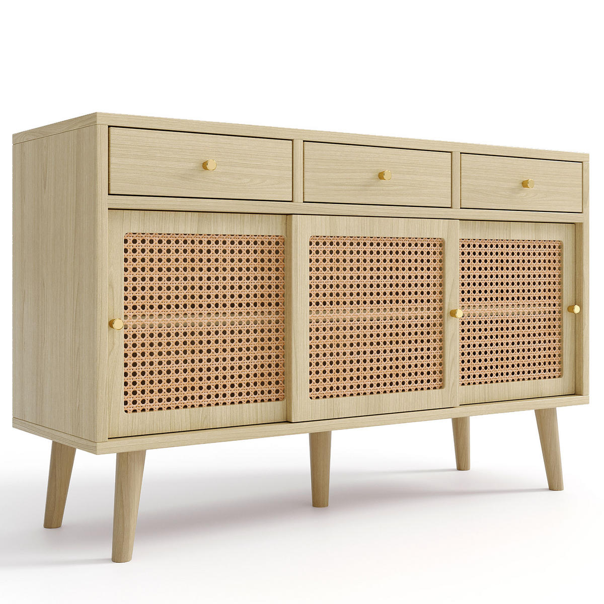 ANRICHTE Eichefarben 120/40/78 cm - Eichefarben, Holz (120/78/40cm) - PANGIVO