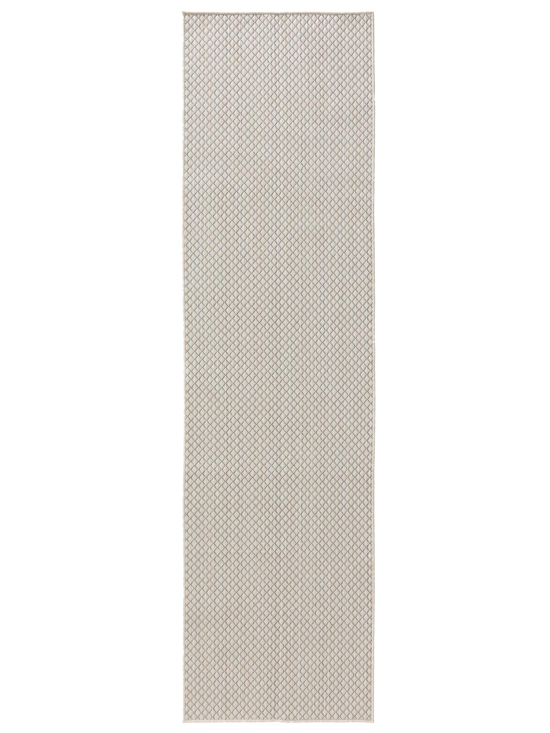 OUTDOORTEPPICH Lou Weiß 80x300 cm - Weiß, Kunststoff (80/300cm) - benuta