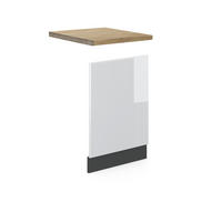 FRONTBLENDE R-Line Weiß Hochglanz 45 cm, AP Eiche - Weiß Hochglanz/Anthrazit, Holzwerkstoff (45/57.2/1.6cm) - Vicco