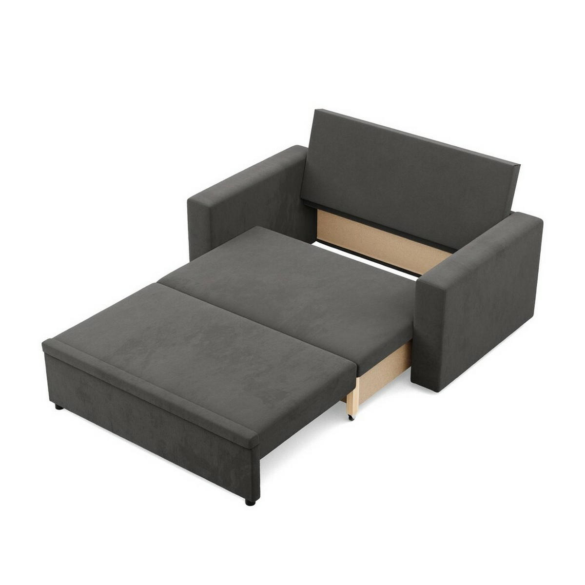 SOFA Neo mit gerader Armlehnen grau - Grau, Textil (148/90/87cm) - SIMKAM Furniture