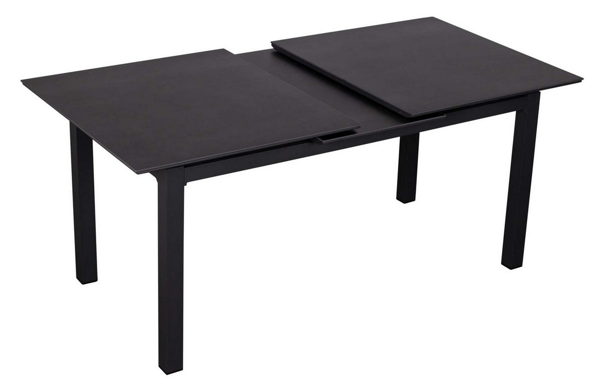 AUSZIEHTISCH Tarifa 160/210 x 90 cm dark grey Aluminium - Grau, Metall (160/90/76cm) - Mr. Deko