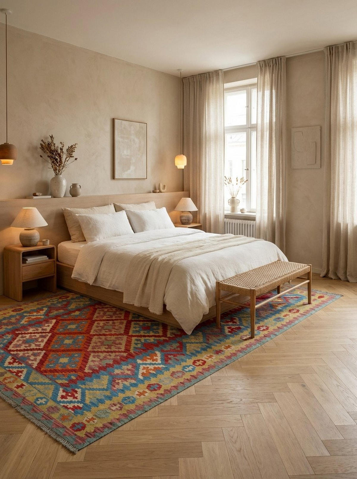 HANDWEBTEPPICH Kelim Gashgai Rot 290/200 cm Schurwolle - Rot, Textil (200/290cm) - Looma