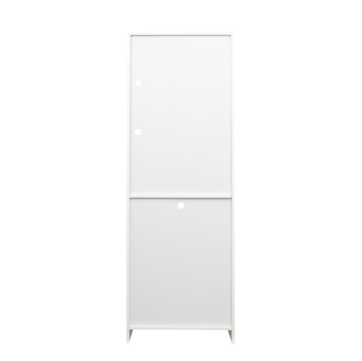 VITRINA 50/40/180 cm bijela, s LED rasvjetom i prostorom za odlaganje - bijela, drvni materijal (40/180/50cm) - BEAOK
