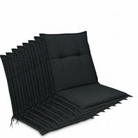 NIEDERLEHNERAUFLAGE Base NL 100x50x6cm Graphitgrau (8tlg) - Dunkelgrau, Textil (50/6/100cm) - Beautissu 