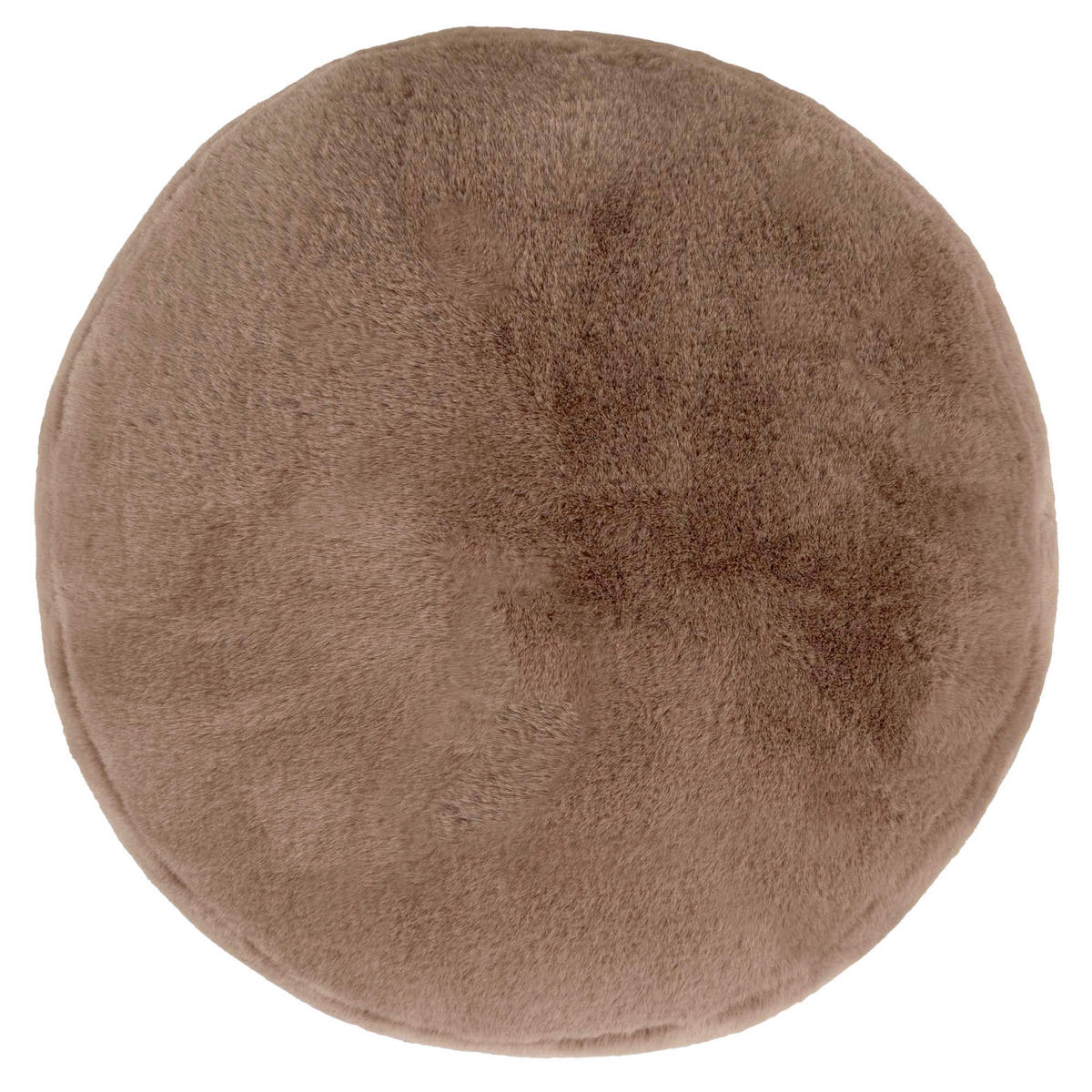 SITZPOUF Milano Kaninchenkunstfell - Mokka, Textil (55/35/55cm) - icon