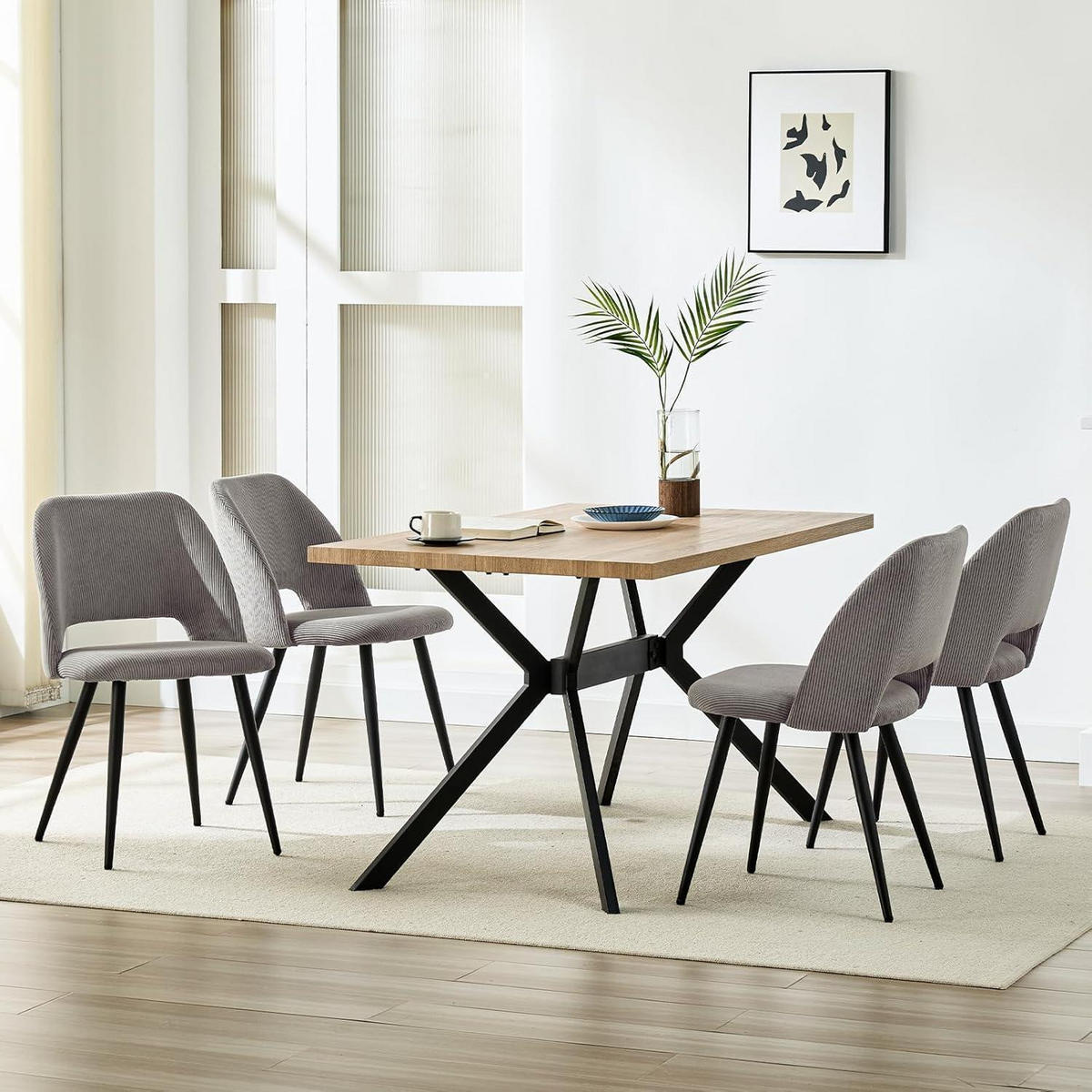 ESSZIMMERSTÜHLE 2er Set Kordsamt Braun - Braun, Textil (48/80/45cm)