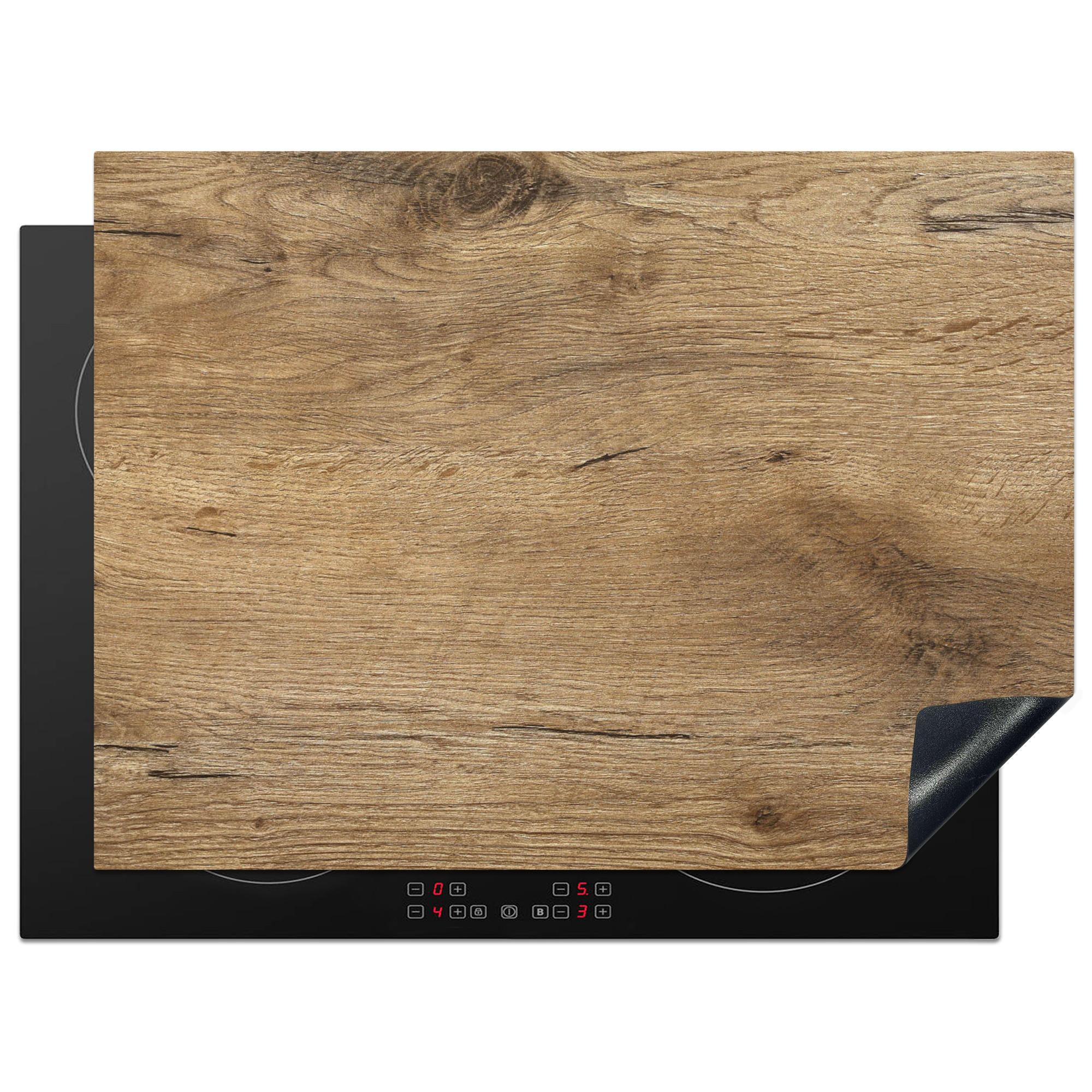 HERDABDECKPLATTE Holz - Braun - Holzoptik 71x52 cm - Eichefarben, Kunststoff (71/0.2/52cm) - MuchoWow
