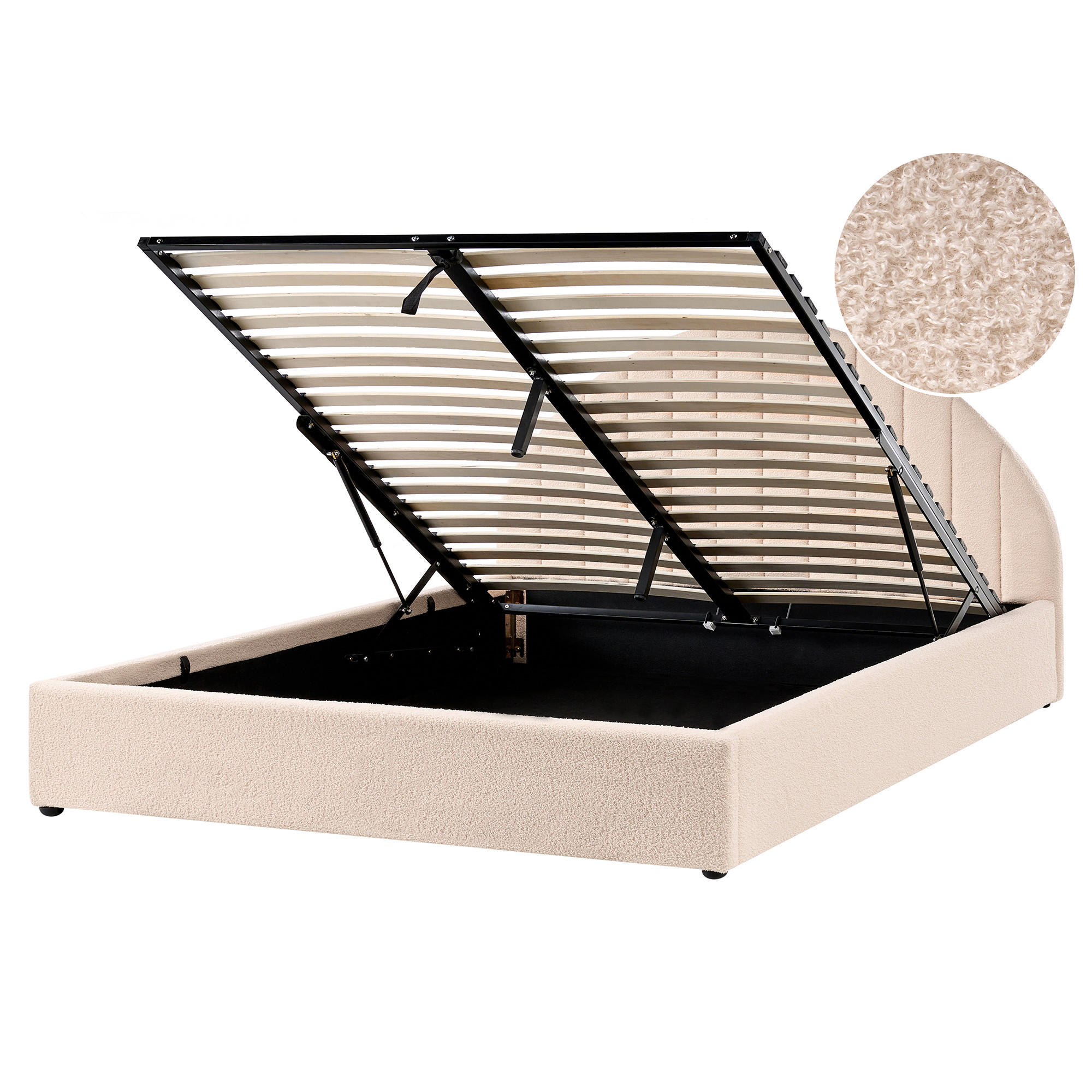 Beliani Bett Beige 160x200 cm