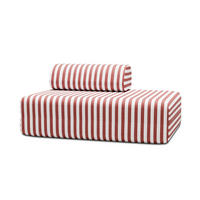 2-SITZER-GARTENSOFA mit weißen und roten Streifen - Rot, Textil (95/70.5/148cm)
