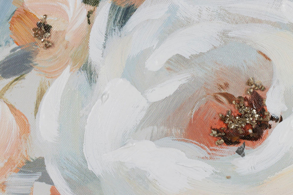 ACRYLBILD HANDGEMALT 60/60 cm - Beige/Grau, Holz/Textil (0.7/60cm) - KUNSTLOFT