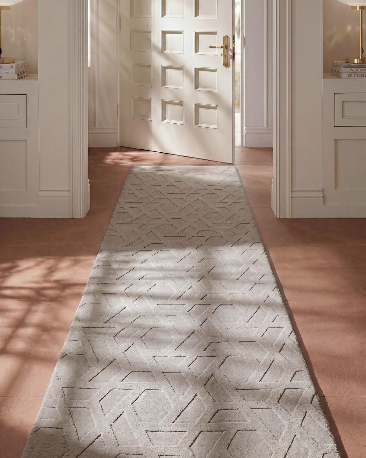 TEPPICH Hellgrau 80/300 cm Antero - Hellgrau/Grau, Textil (80/300cm) - Beliani
