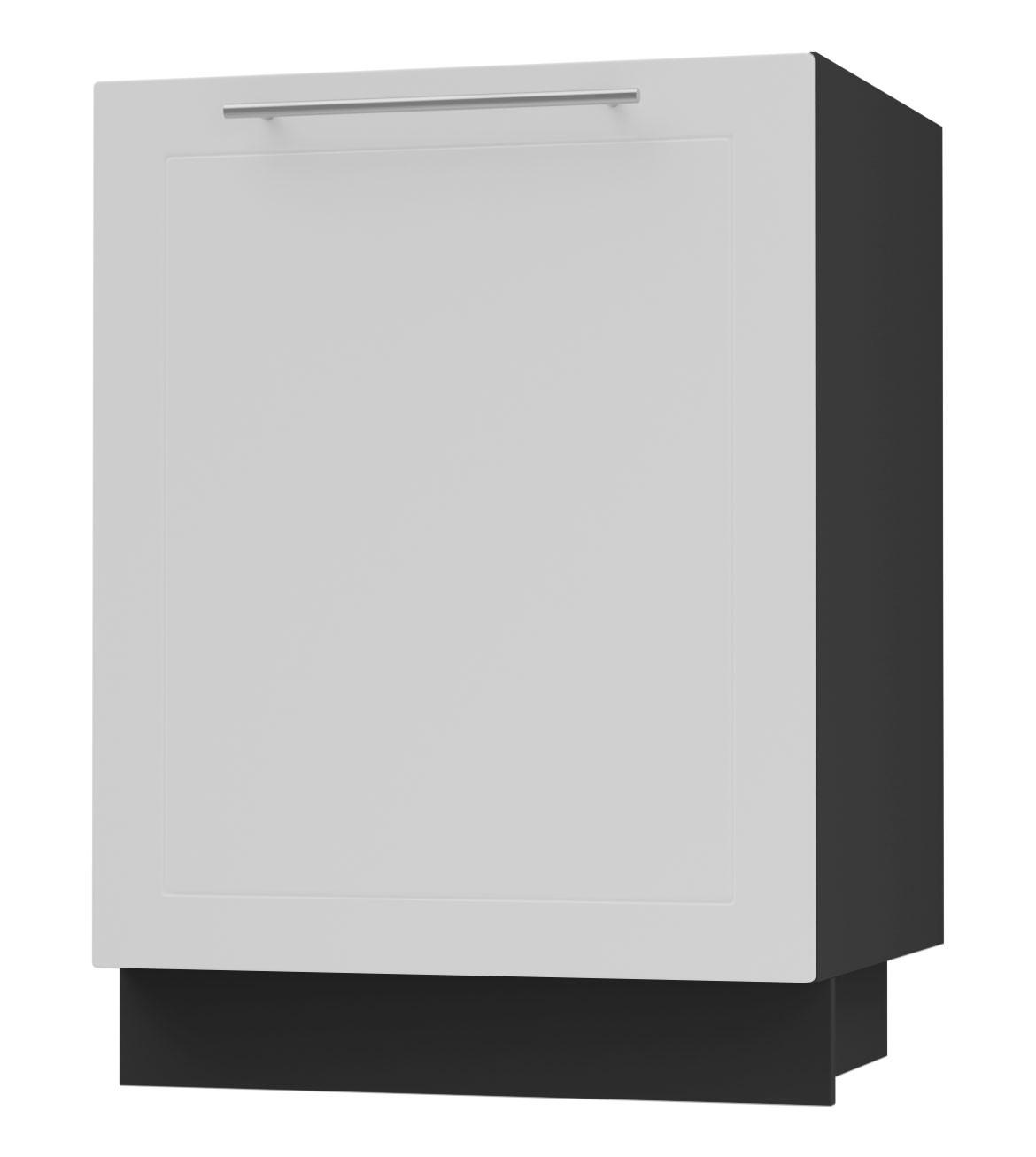 Feldmann-Wohnen Küchenunterschrank Weiß, Schwarz 60x82x50 cm