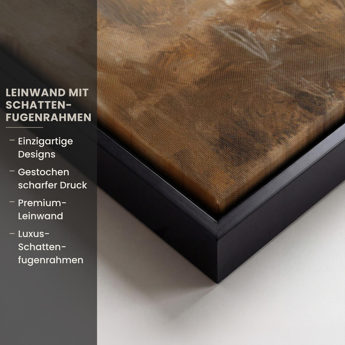 LEINWAND Bilder mit Rahmen - Jesus - Kniend - Waldlandschaft - Betend - 90x90 - Beige, Textil (90/90cm) - MuchoWow