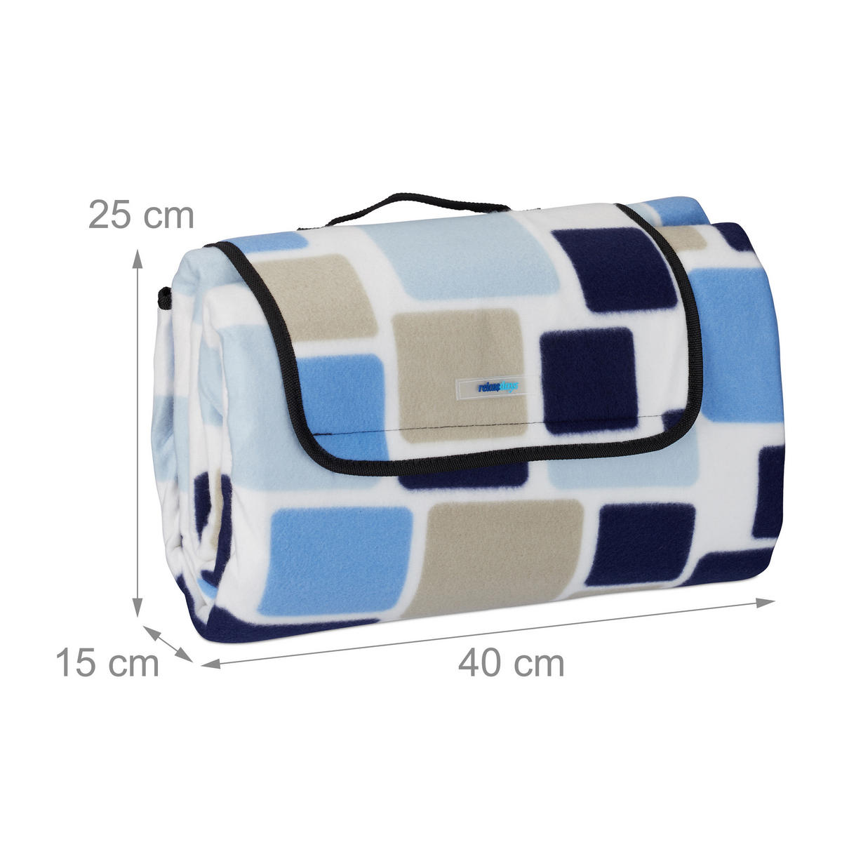 PIKNIK odeja - večbarvno, kovina/tekstil (200/200cm) - Relaxdays