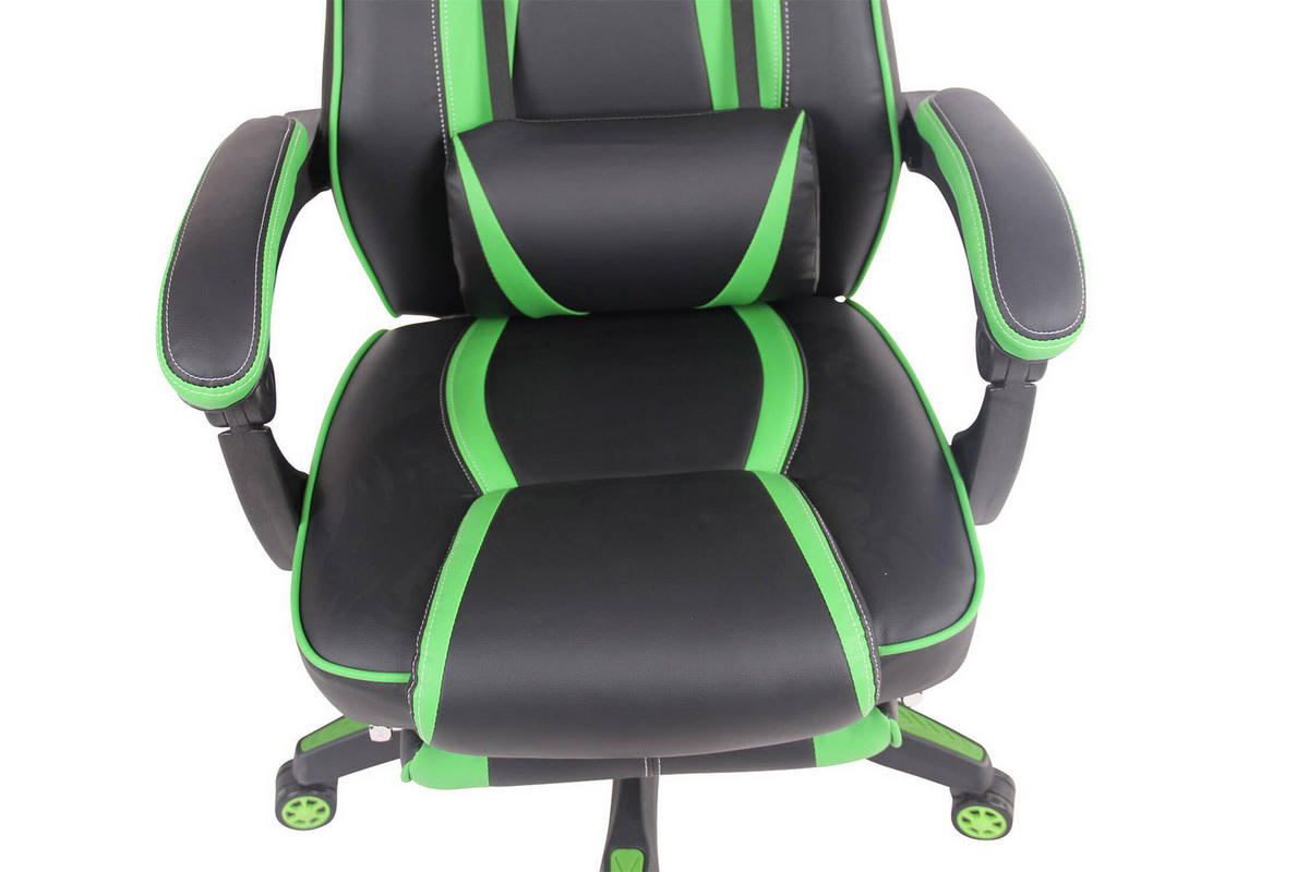 BÜROSTUHL Hero, Kunstleder Schwarz/Grün - Grün, Kunststoff/Textil (68/124/61cm) - TPFLiving