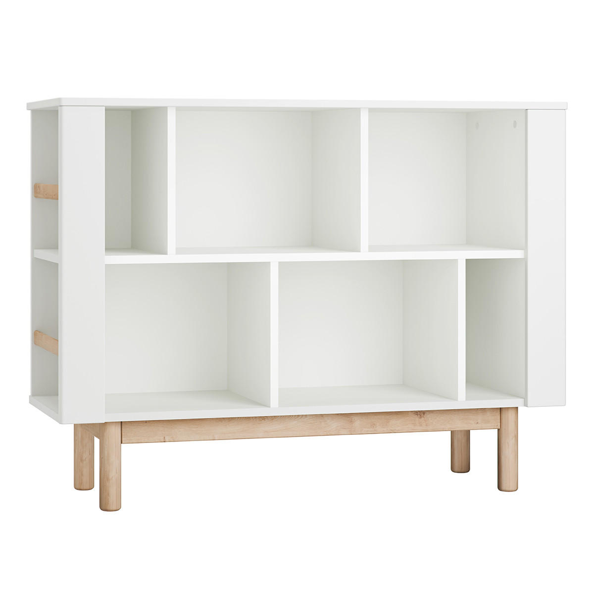 KNIHOVNA Miloo Bílá - bílá, kompozitní dřevo (120/90.5/40cm) - Petits-meubles