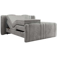 BOXBETT FORTINA 200/200 - Hellgrau Velvet - H4 - Hellgrau, Holz/Textil (200/200cm) - MKS