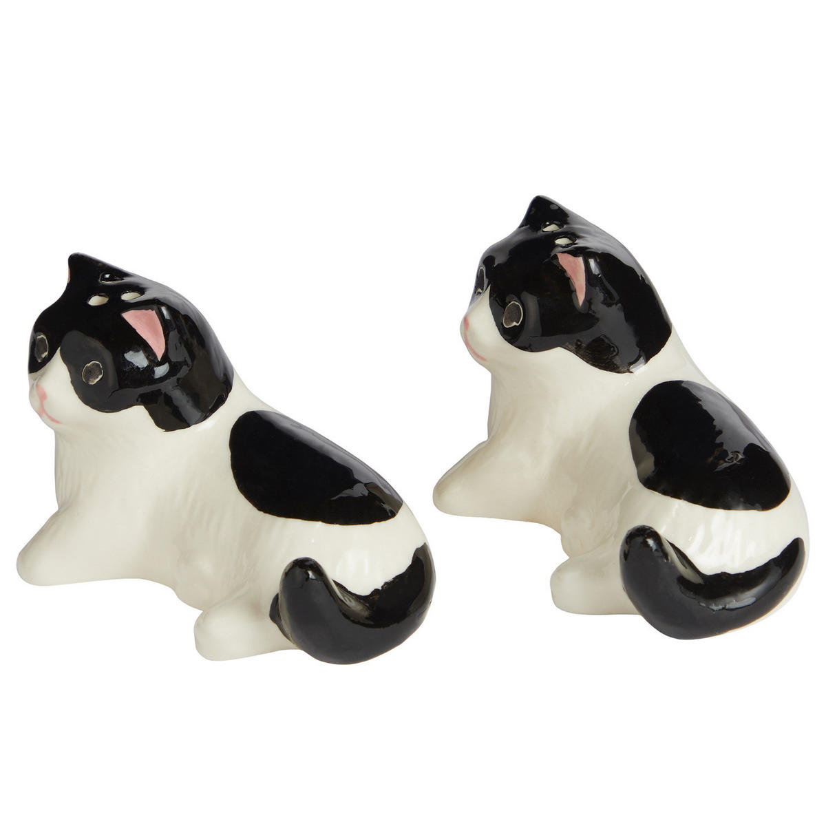 SALZ- UND PFEFFERSTREUER Salt & Pepper Katzen - Schwarz, Stein (5/5/8cm) - Butlers