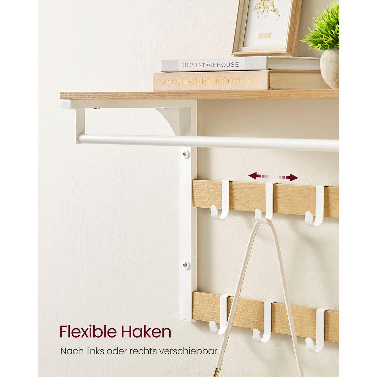 WANDGARDEROBE VICTORIA - Weiß, Holzwerkstoff (65/42/30cm) - Hansiro