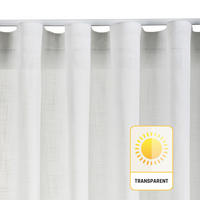 VORHANG MIT KRÄUSELBAND, lichtdurchlässig, Farbe Weiß, 300X300 - Weiß, Kunststoff (300/300cm) - STORESDECO