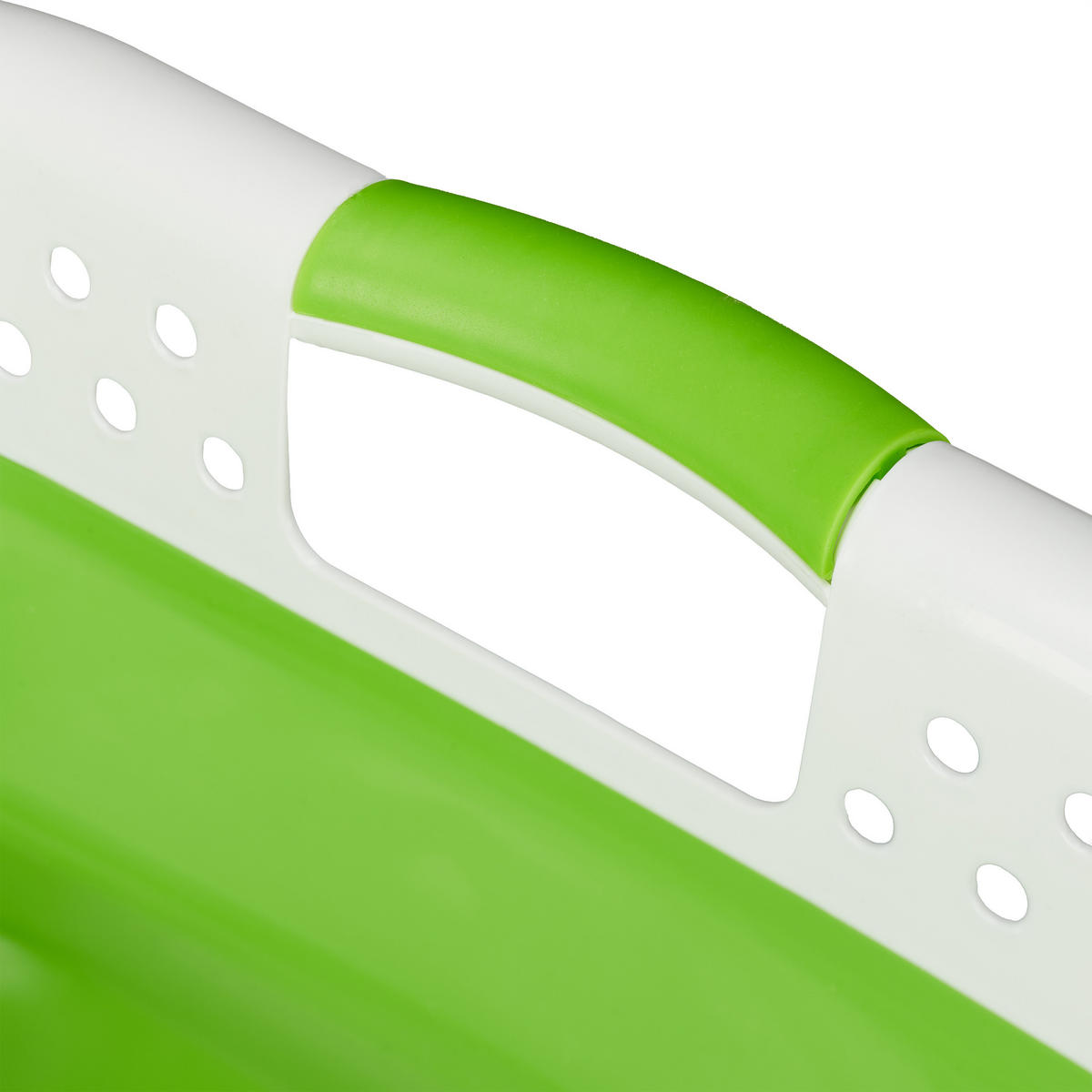 KÔŠ na prádlo - zelená, plast (61/27/45.5cm) - Relaxdays