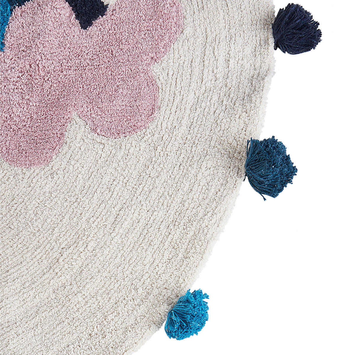 KINDERTEPPICH Gorisa 120/120 cm - Blau/Pink, Textil (120/120cm) - Beliani