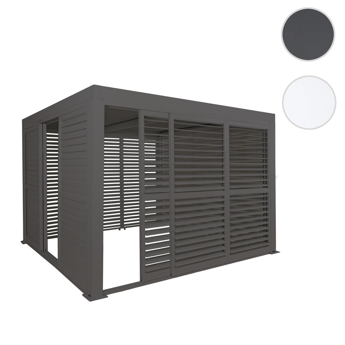 PERGOLA MIT SCHIEBETÜR Anthrazit - Anthrazit, Metall (300/220/300cm) - MCW