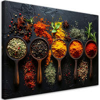 LEINWANDBILD Essen & Trinken 90x60cm - Multicolor, Textil (90/60cm) - Feeby