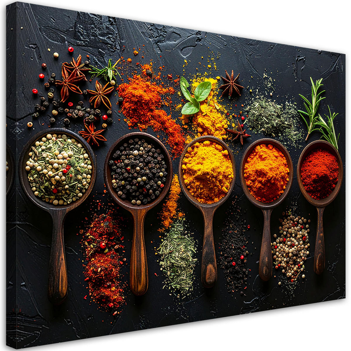 LEINWANDBILD Essen & Trinken 90x60cm - Multicolor, Textil (90/60cm) - Feeby