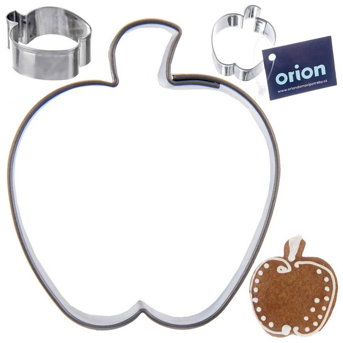 AUSSTECHFORM Apfel 4,3 cm Silber - Silberfarben, Metall (3.6/1.5/4.3cm) - Orion 