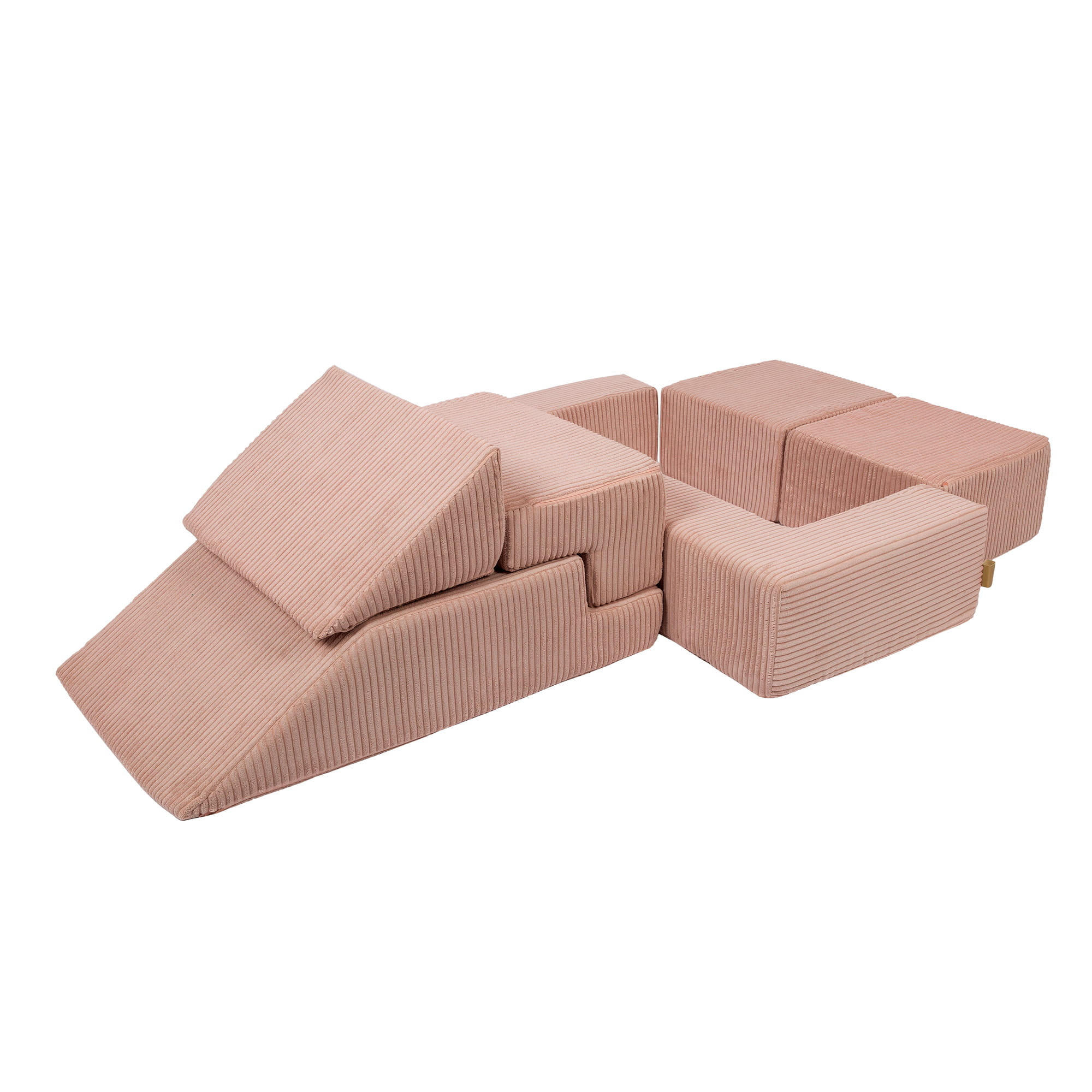 KINDERSOFA, Modulares Sofa für Kinder, Aesthetic, Puderrosa - Hellrosa, Textil (35/100/40cm) - MeowBaby
