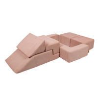 KINDERSOFA, Modulares Sofa für Kinder, Aesthetic, Puderrosa - Hellrosa, Textil (35/100/40cm) - MeowBaby