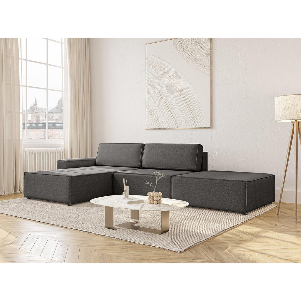 Thumbnail - Fedve Ecksofa, Graphit, Textil, L-Form,L-Form, 323x185 cm, Wohnzimmer, Sofas & Couches, Wohnlandschaften, Ecksofas