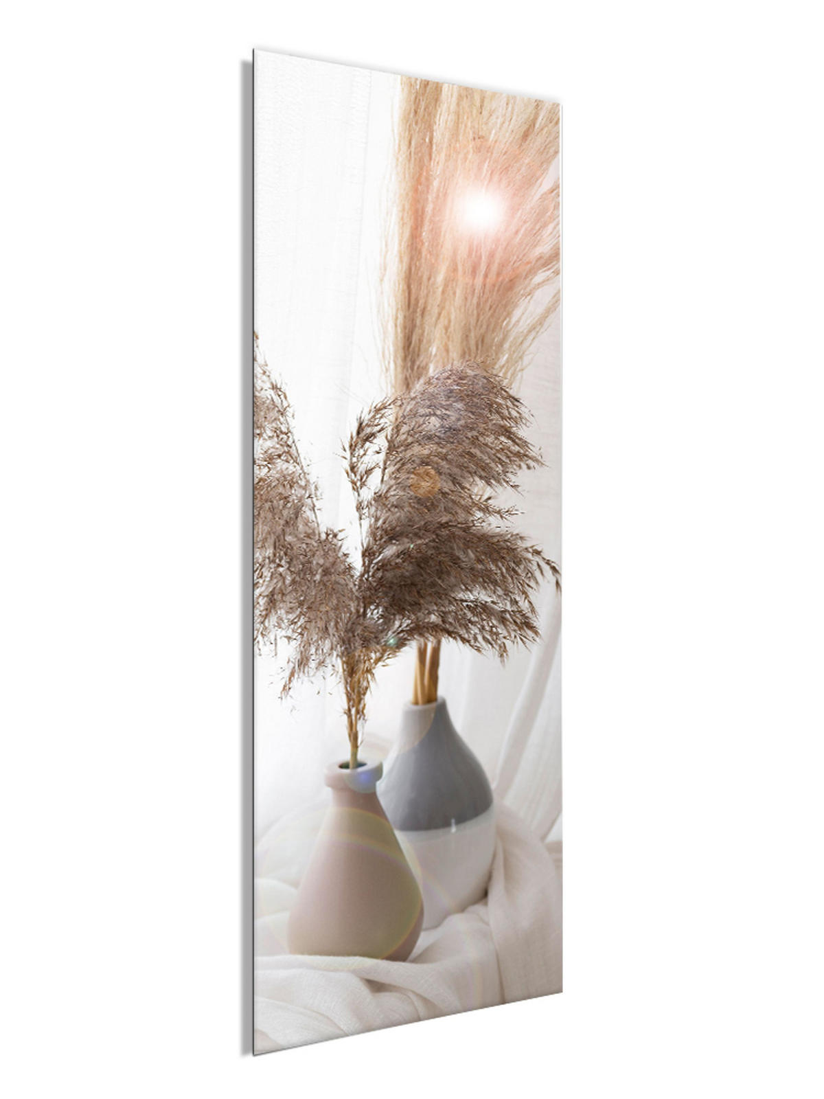 GLASBILD 30x80 cm Stillleben beige weiß - Beige, Glas (30/80cm) - artissimo