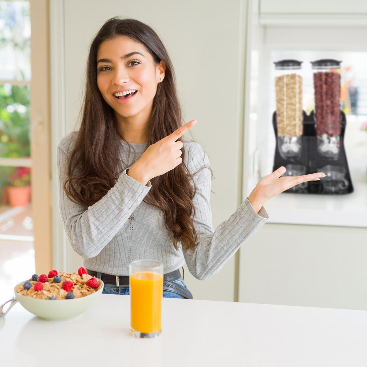 DÁVKOVAČ müsli - různobarevná, plast (28/41/14cm) - Relaxdays