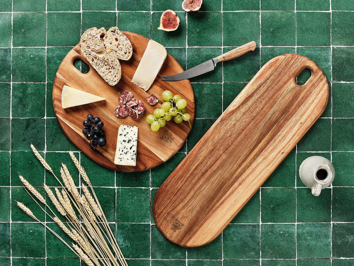SCHNEIDEBRETT aus Akazienholz Elin - Ø31cm - Braun, Holz (31/35cm) - Björn