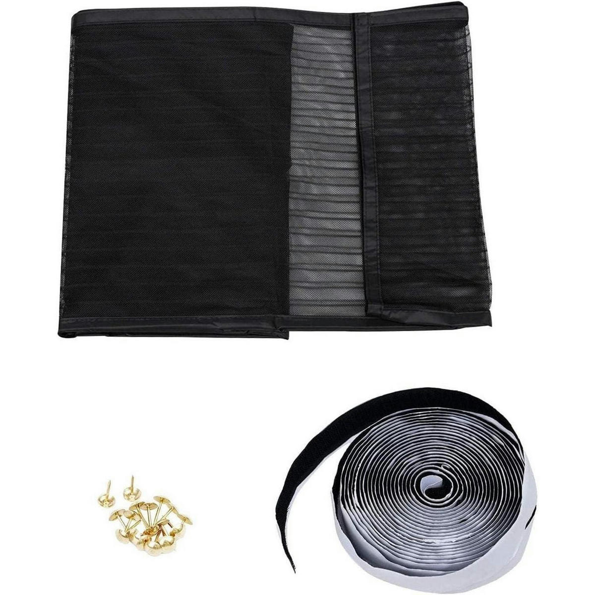 FLIEGENGITTER Tür mit Magnet Insektenschutz, schwarz - Schwarz, Textil (90/210/1cm)