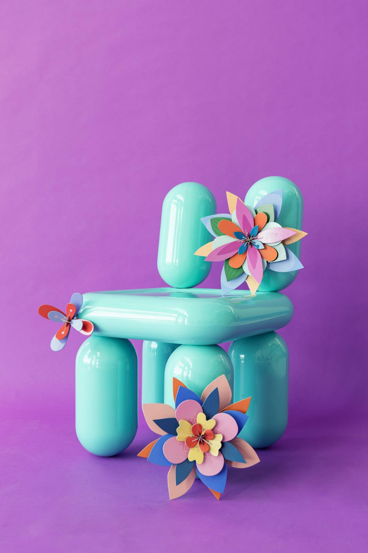 WANDDEKO Zarte Blumenwerk 5.3/19.1 cm - Multicolor, Wellpappe (5.3/19.1/19cm) - KUNSTLOFT
