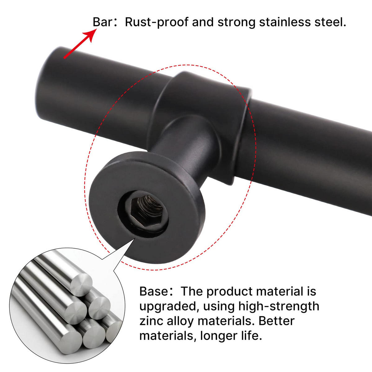 MÖBELGRIFF Schwarz 2er-Set 128 mm - Schwarz, Metall (0.12/0.12/1.28cm)
