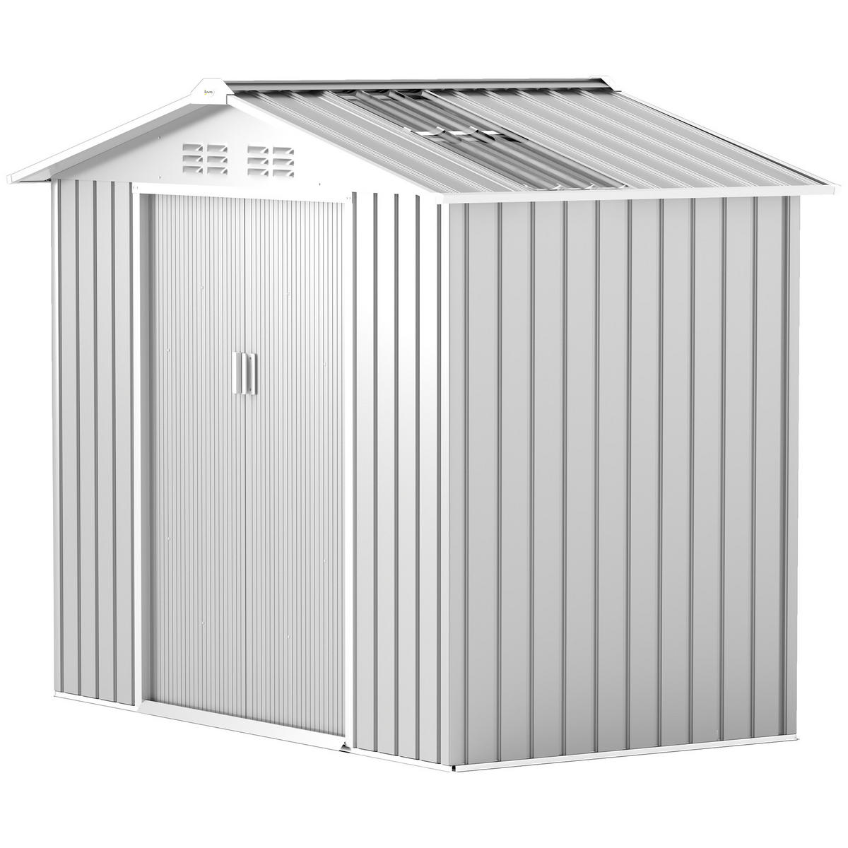 GARTENHAUS Grau 1 Stück - Grau, Kunststoff/Metall (130/185/213cm) - GiPP