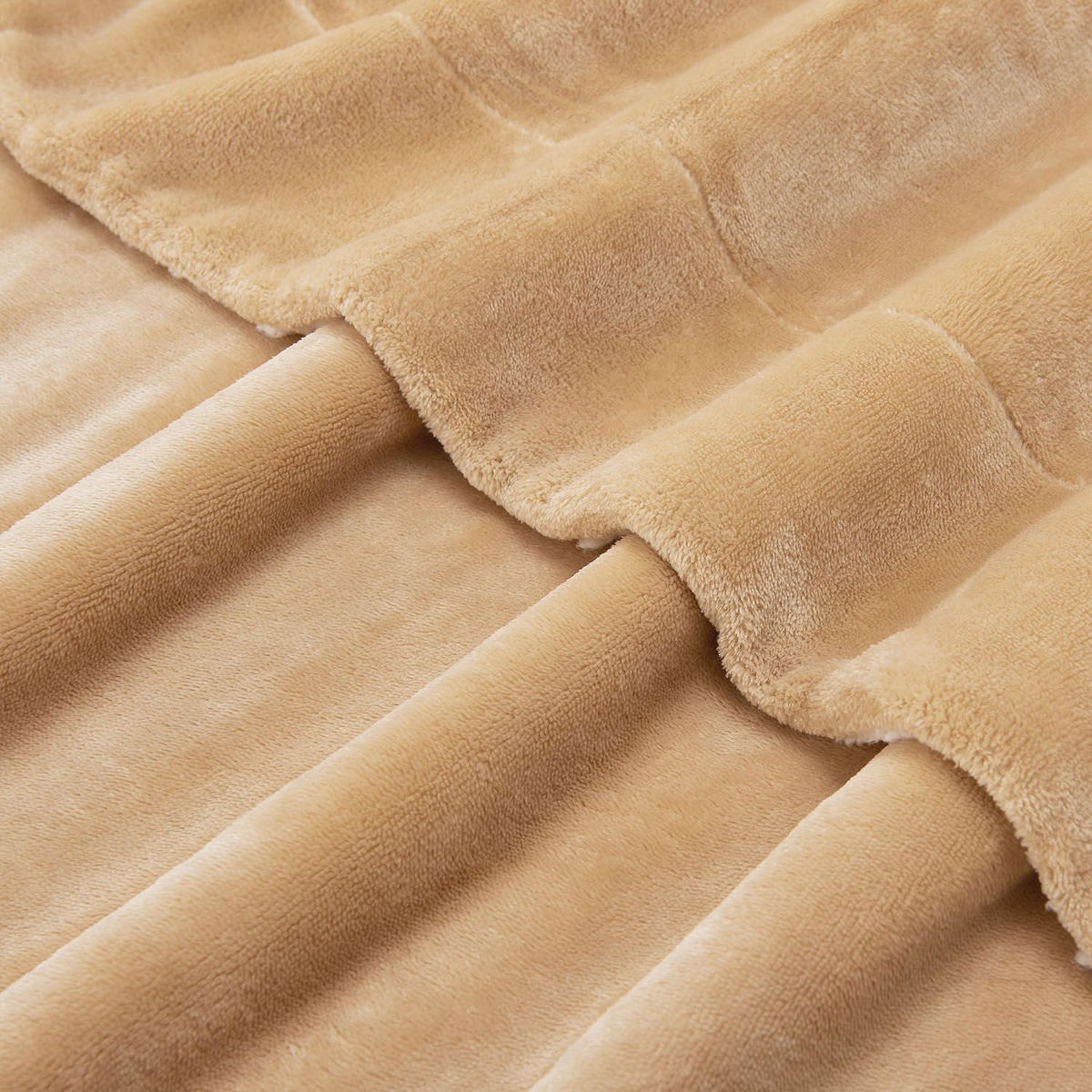 FLEECEDECKE Kuscheldecke 150x200 cm camel - Hellbraun, Textil (150/200cm) - Juskys