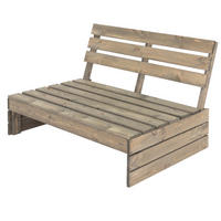 HOLZ BANK - Grau, Holz (80/76.5/120cm) - ECD-Germany