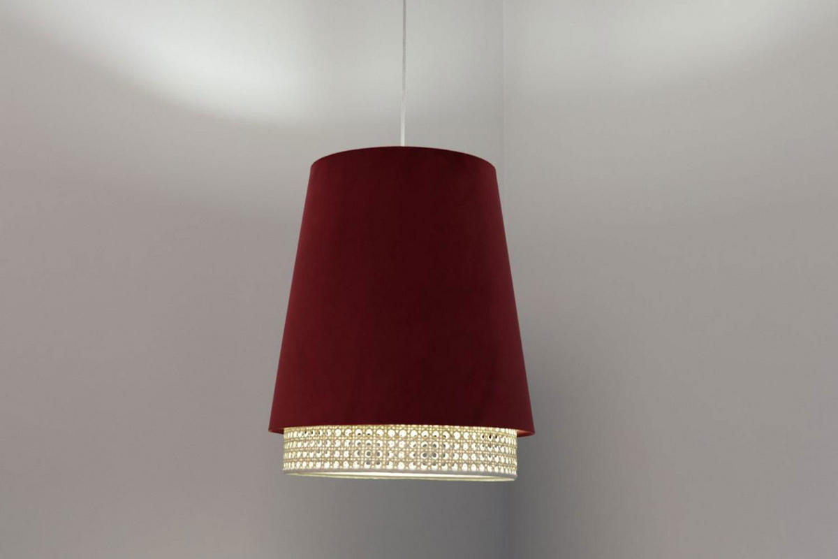 HÄNGELEUCHTE Rot 35/42 cm - Beige/Rot, Kunststoff (35/1.3/42cm) - ONZENO