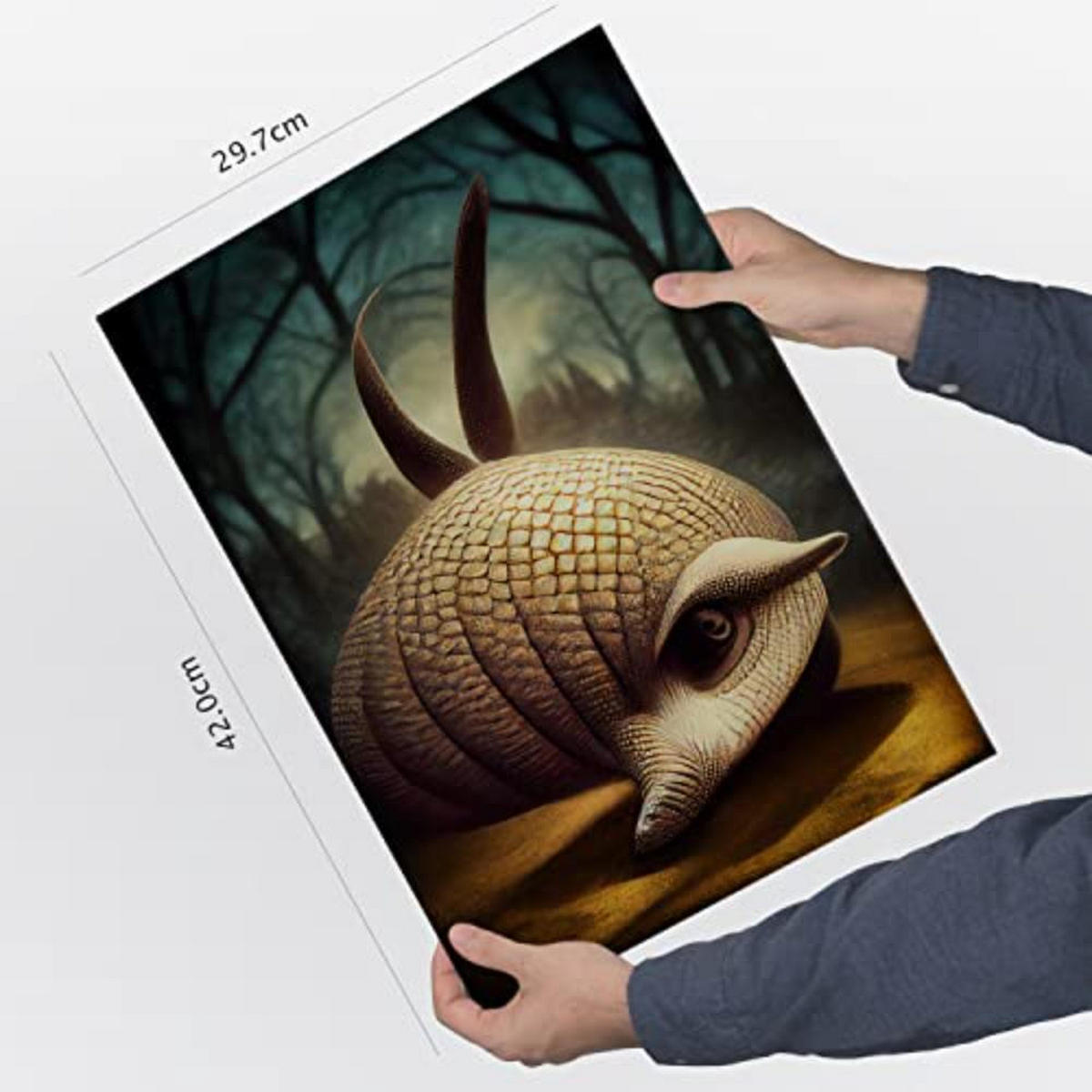 POSTER Set mit 4 Hunde im T Burton Goth Stil A3 Rahmenlos - Klar, Papier (29.7/3cm) - Nacnic