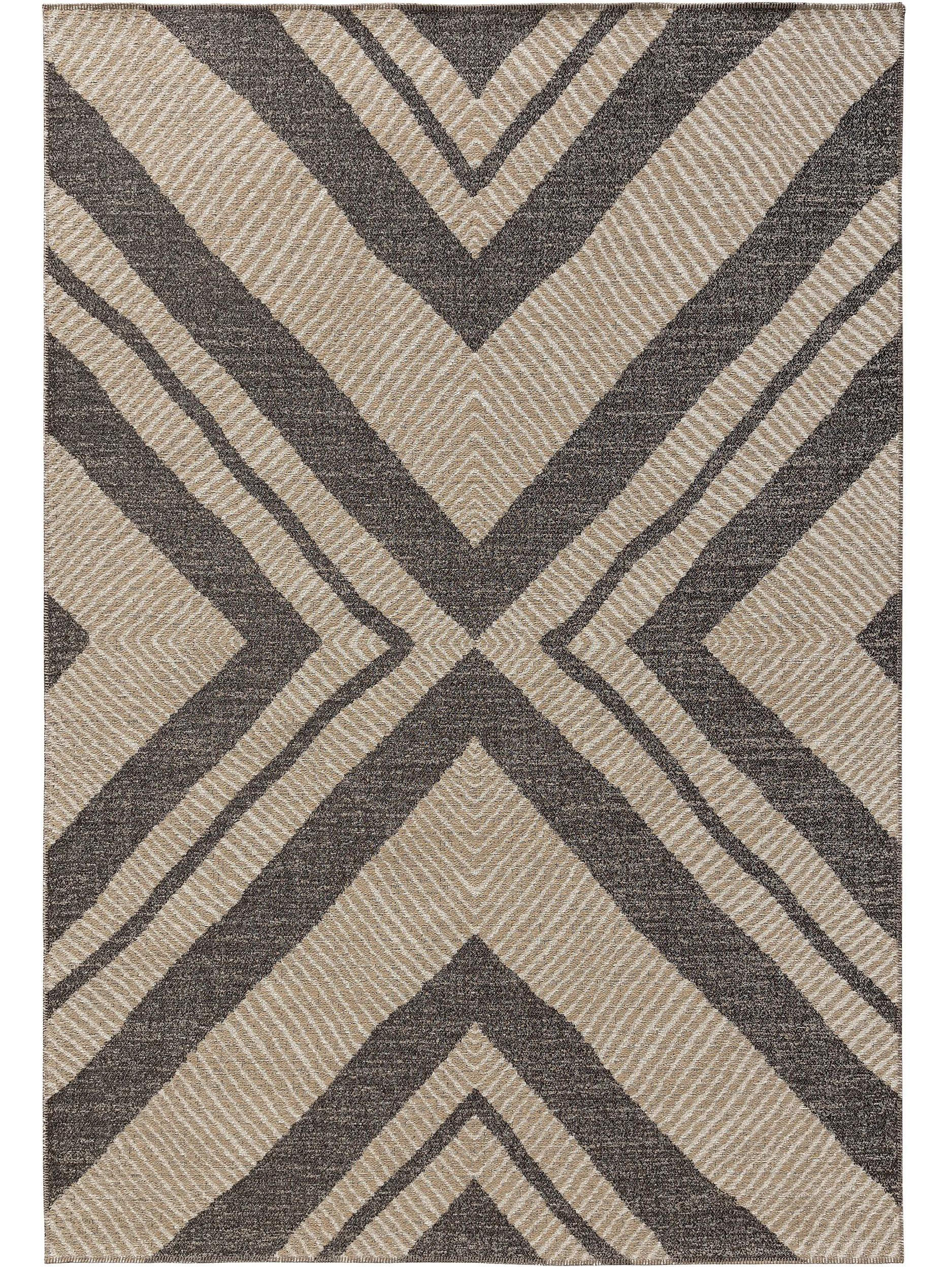 FLACHGEWEBETEPPICH Elena Beige/Braun 240x340 cm - Beige, Textil (240/340cm) - benuta Nest