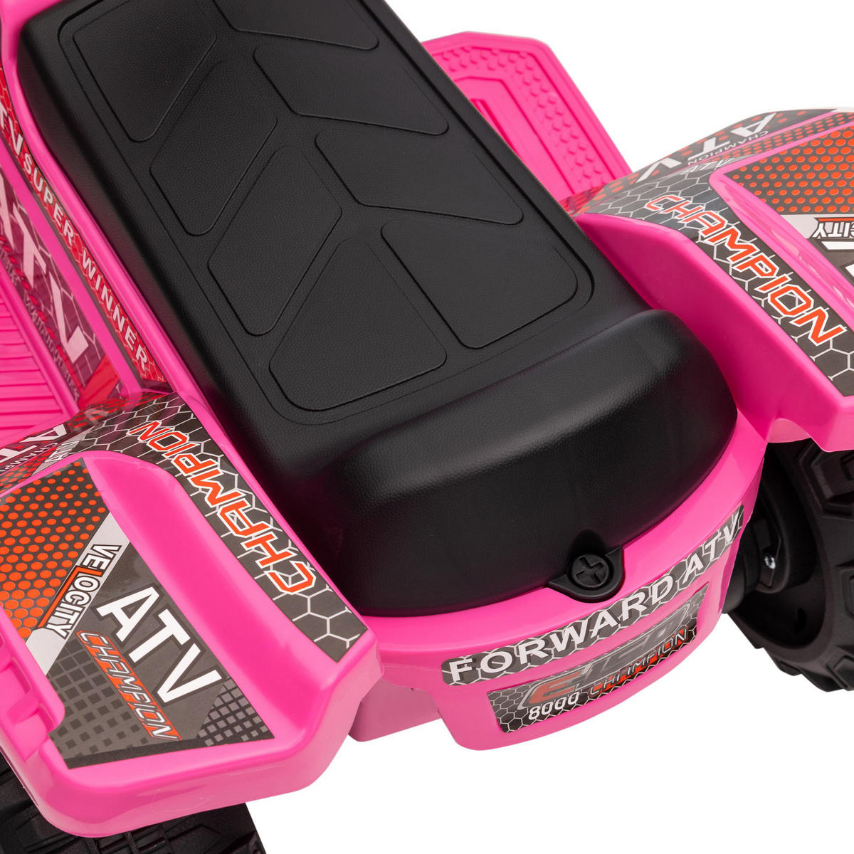 KINDERQUAD DE-06101 6V mit Musik und Vorwärtsfunktion Rosa - Pink, Kunststoff/Metall (70/42/45cm) - ComfortXL