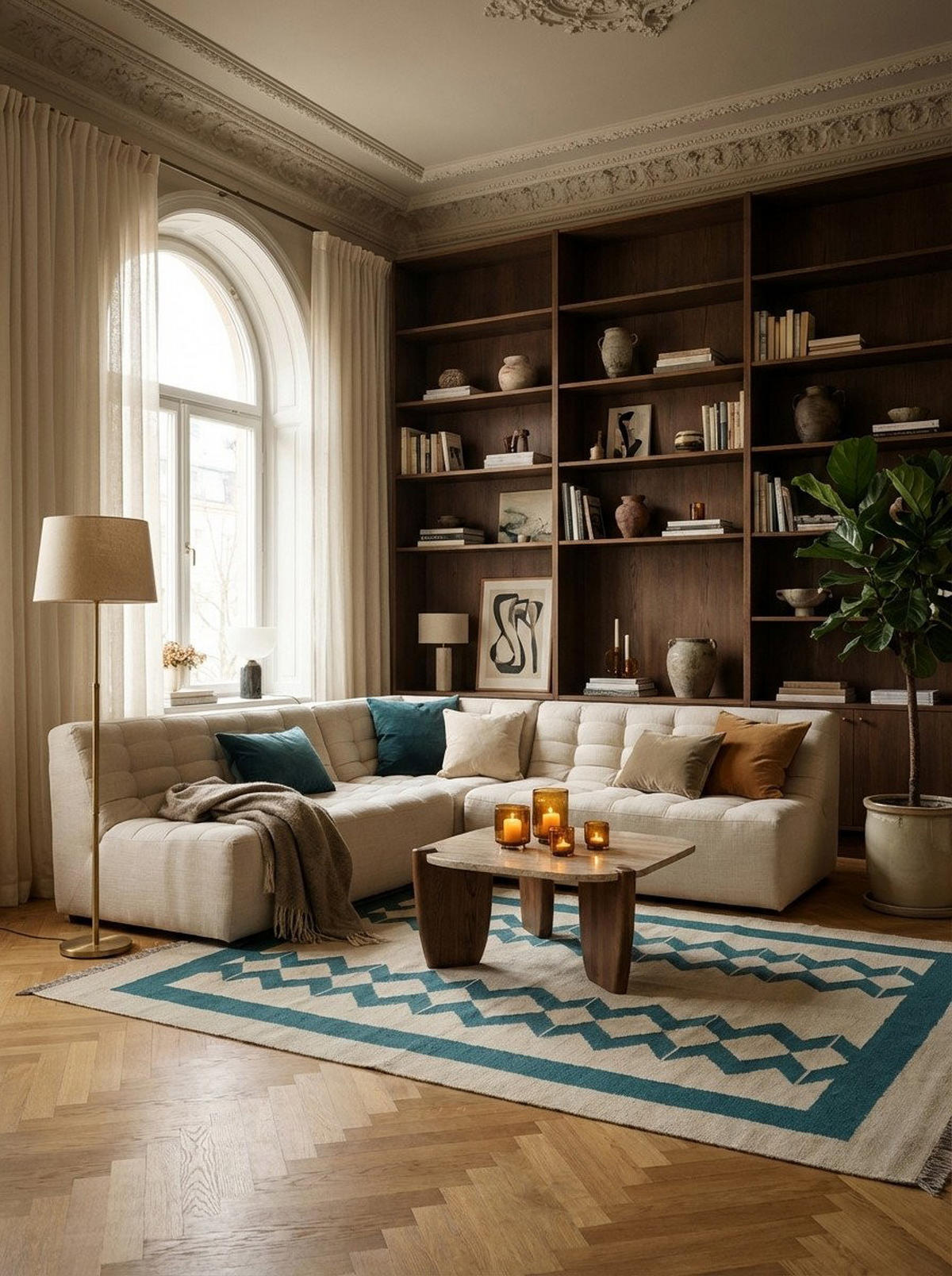 HANDWEBTEPPICH Kelim Gashgai Beige 196/142 cm Schurwolle - Beige, Textil (142/196cm) - Looma