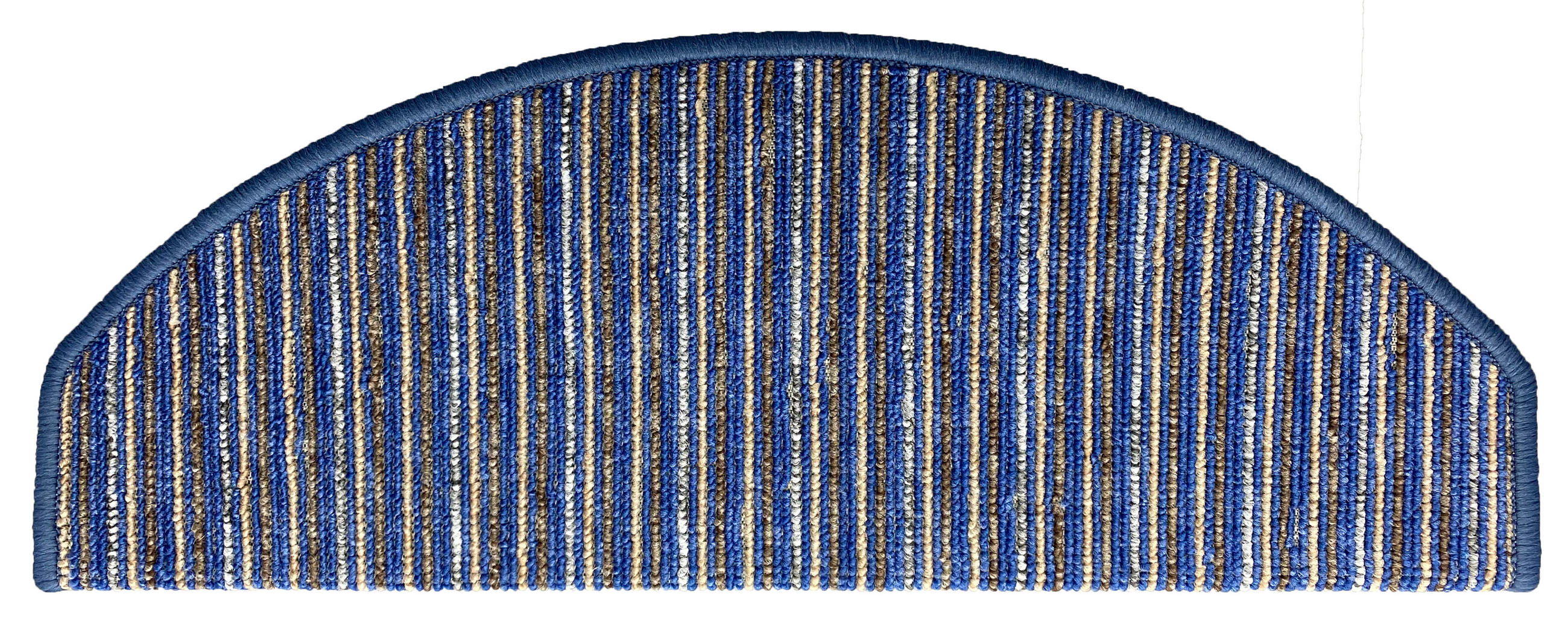 STUFENMATTE Set. 15 Stück "Rimini" Nadelfilz gestreift Blau 24 x 65 cm - Blau/Beige, Textil (24/65/4cm) - oKu-Tex
